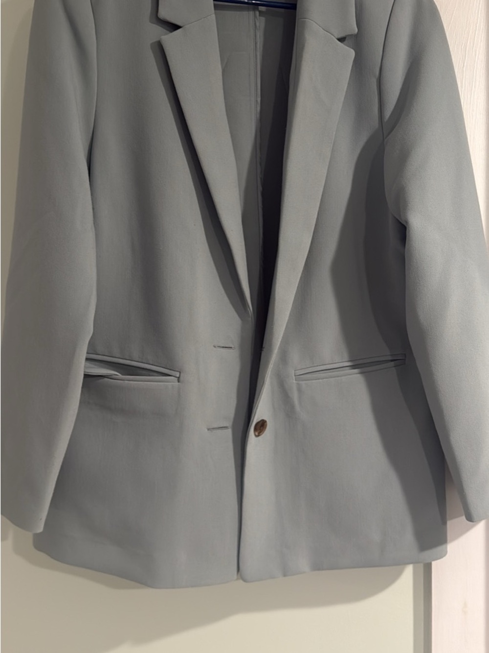 Old Navy Light Gray Men's Single-Button Blazer